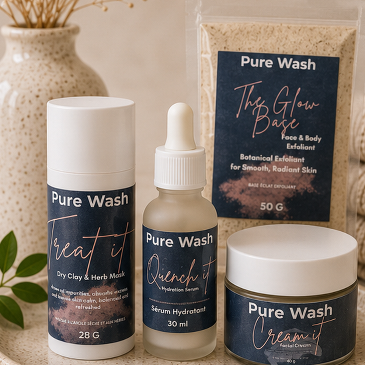 The It Line skincare bundle by Pure Wash, a four-step plant-based routine in one box
