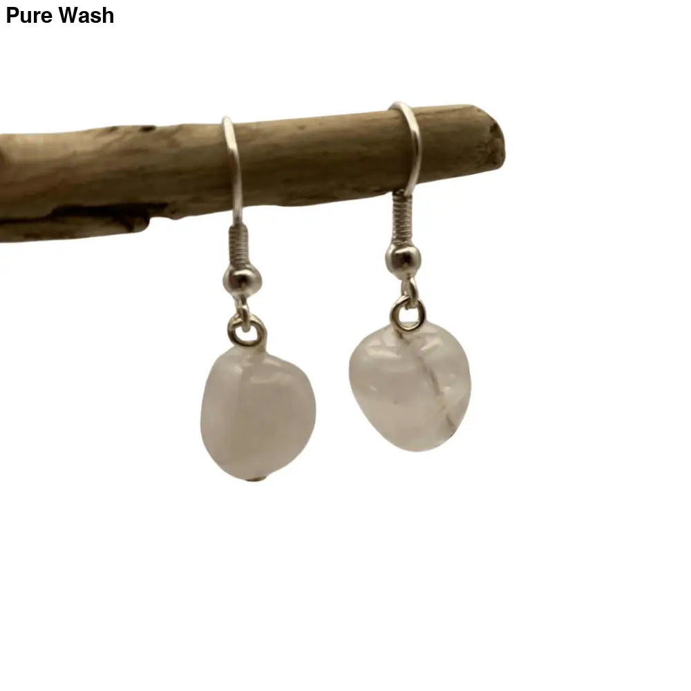 Rose Quartz Earrings - Pure Wash Canadian Made - Winnipeg
