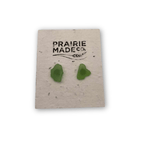 Beach Glass Stud Earrings - Pure Wash Canadian Made - Winnipeg