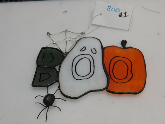STAINED GLASS SUNCATCHER BOO - Pure Wash Canadian Made - Winnipeg