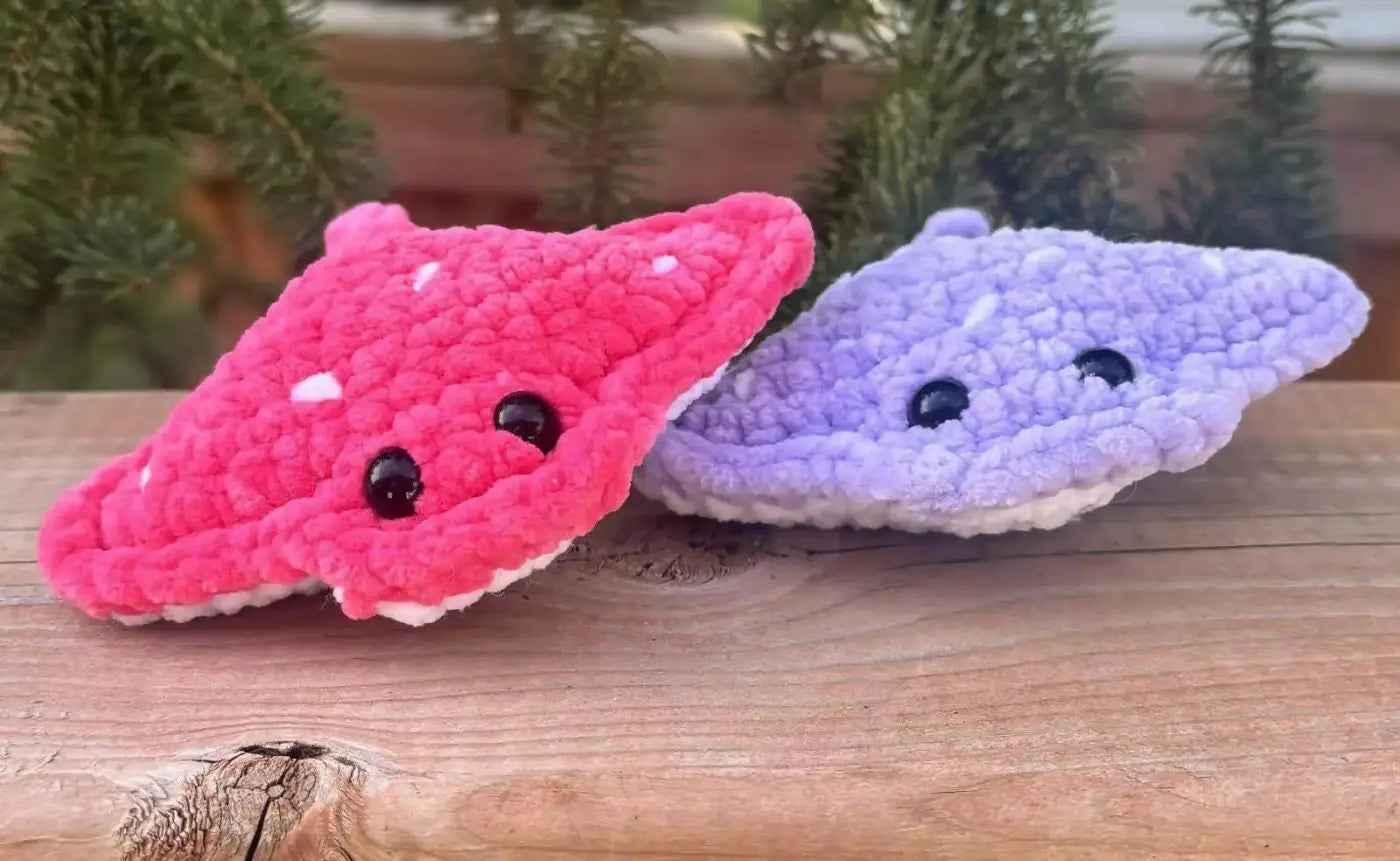 Stingrays - pure wash default title pink lavender crocheted stingray plushies winnipeg canada