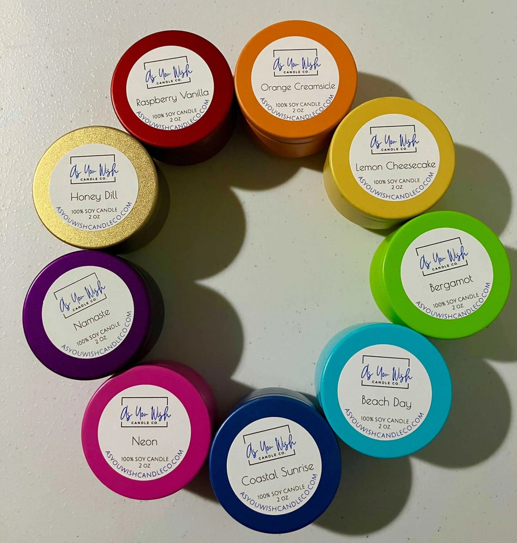 Rainbow Candle Collection –  candles in an elegant white gift box