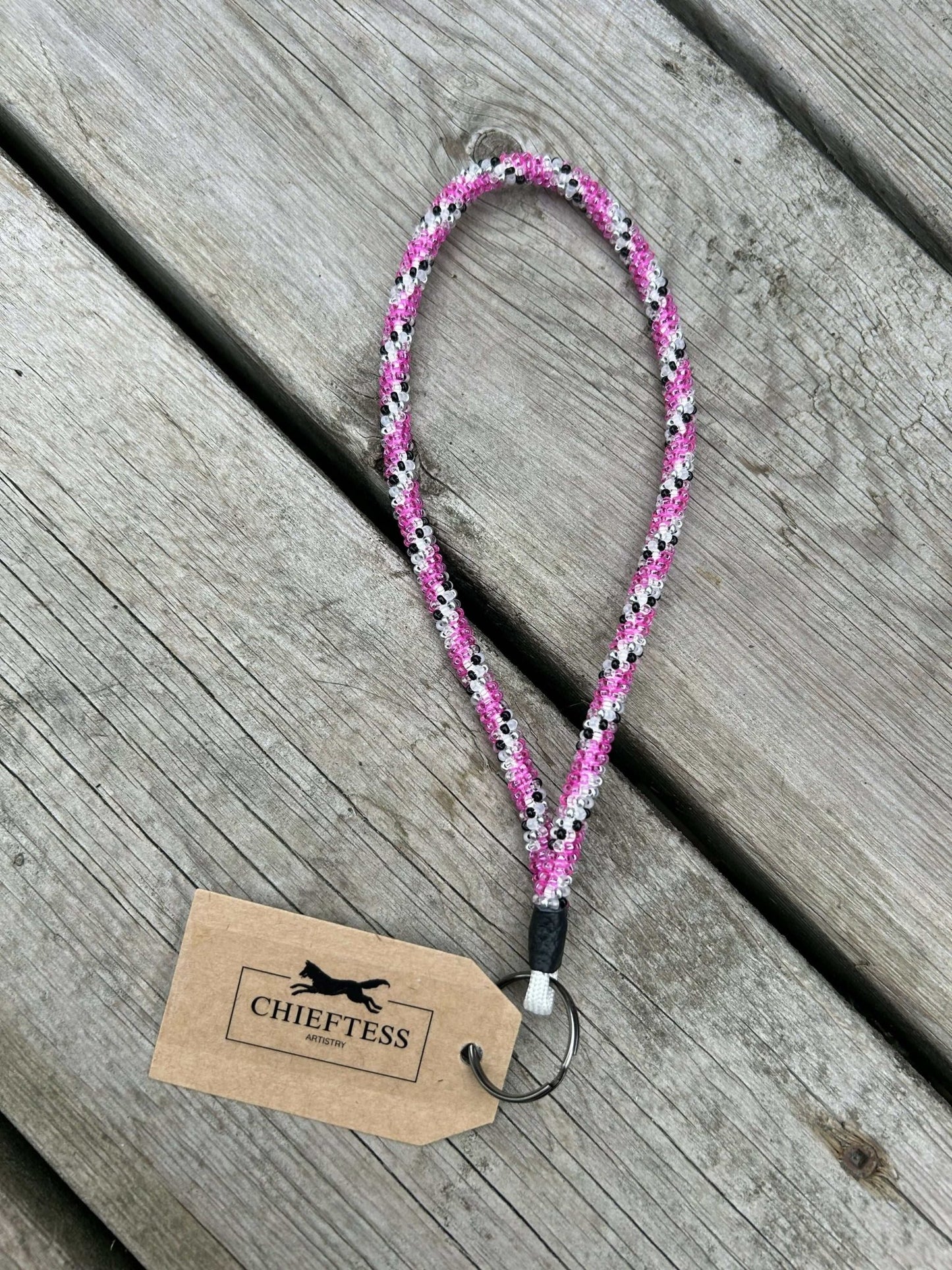 TORNADO: Wristlet Beaded Keychain - Pure Wash