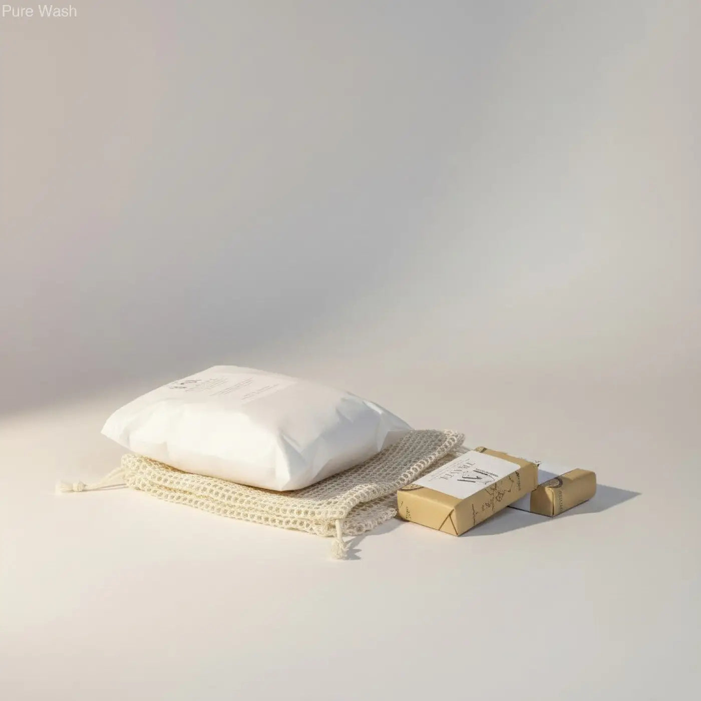 Travel mini soap bars – natural skincare essentials canada cream-colored woven mesh reusable bag winnipeg