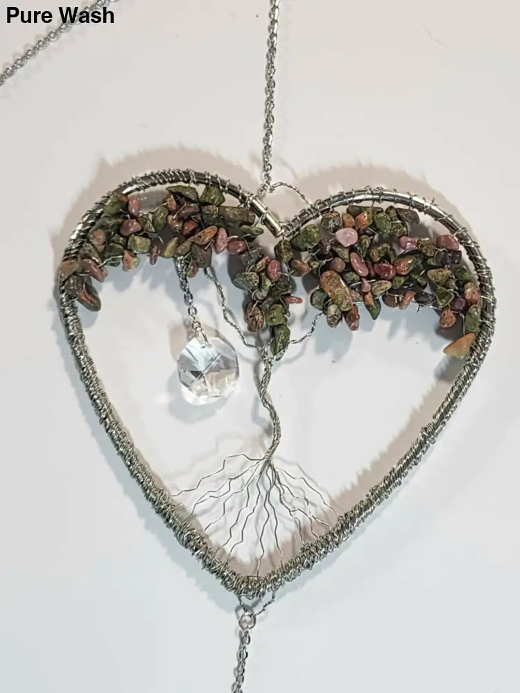 Tree of Life Heart Suncatcher 1 - Pure Wash Canadian Made - Winnipeg