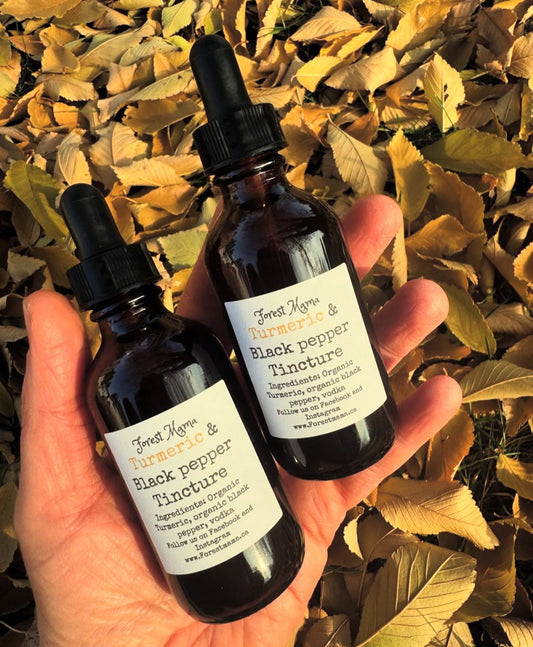 Turmeric and Black Pepper Tincture 2 oz by forestmama, made in Manitoba