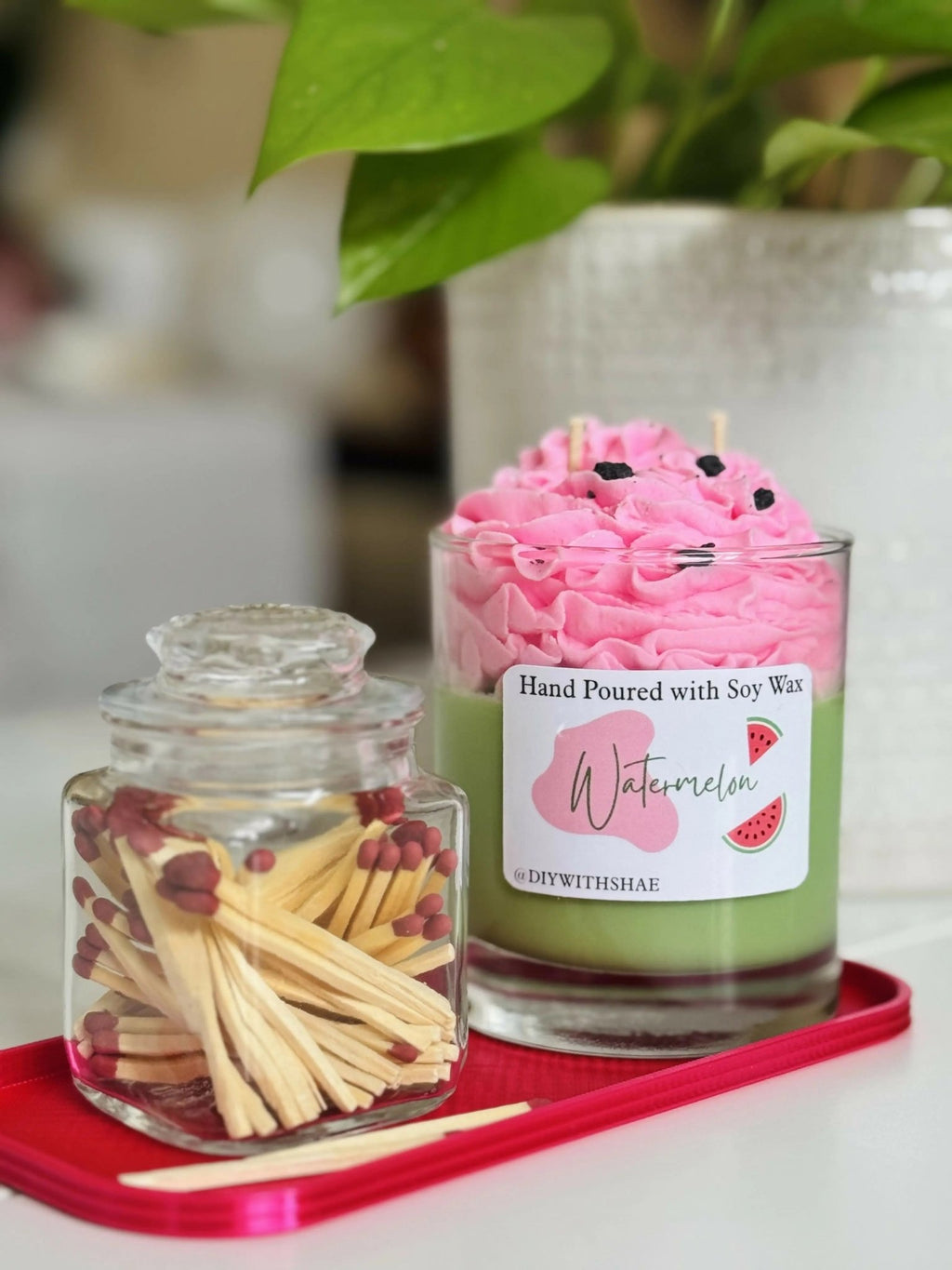 Watermelon Dessert Style Soy Wax Candle - Pure Wash