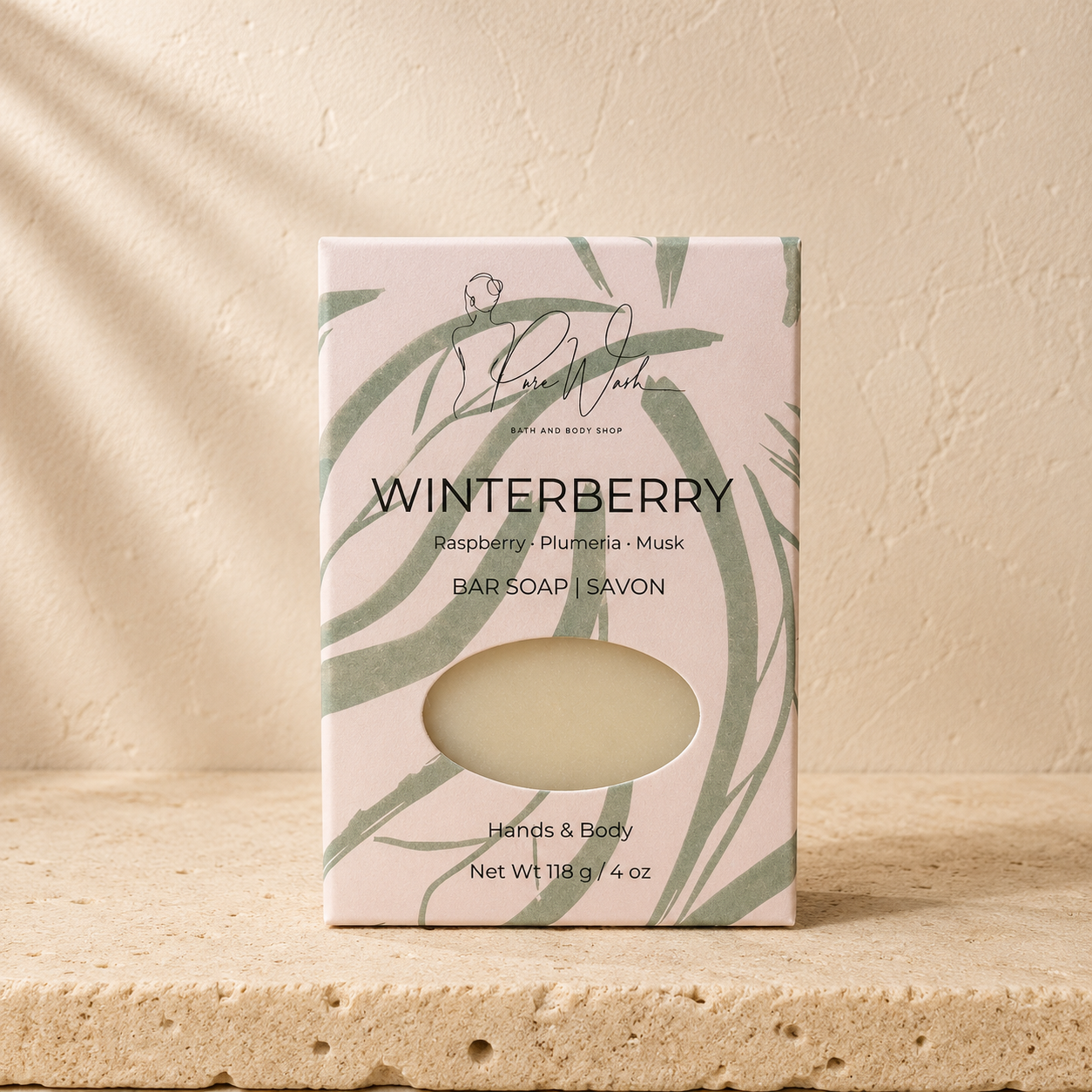 Winterberry soap bar by Pure Wash, a 118 g fruity-floral bar