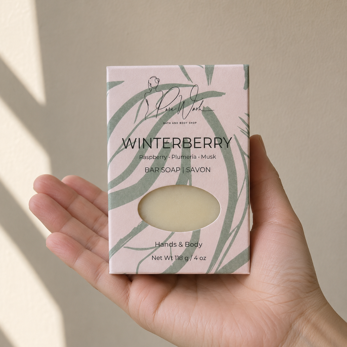 Winterberry soap bar by Pure Wash, a creamy bar for normal to dry skin