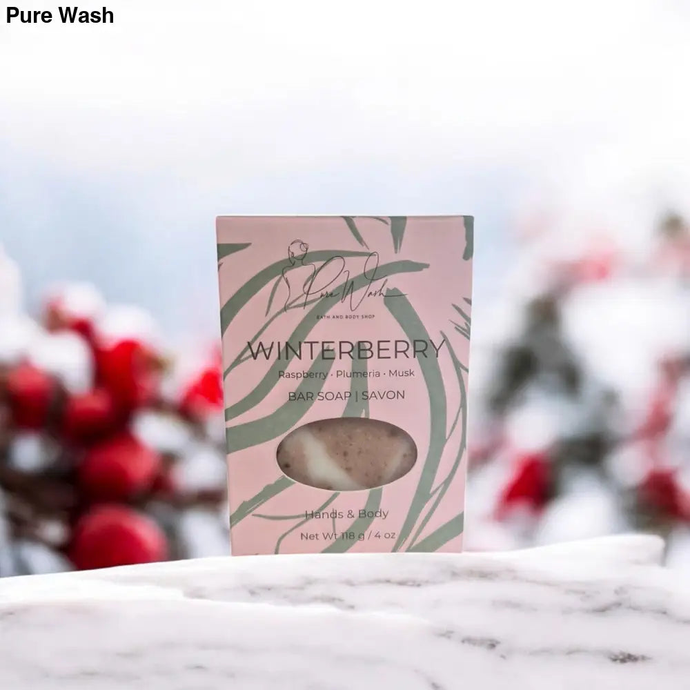 Winterberry Soap Bar - Pure Wash Canadian Made - Winnipeg