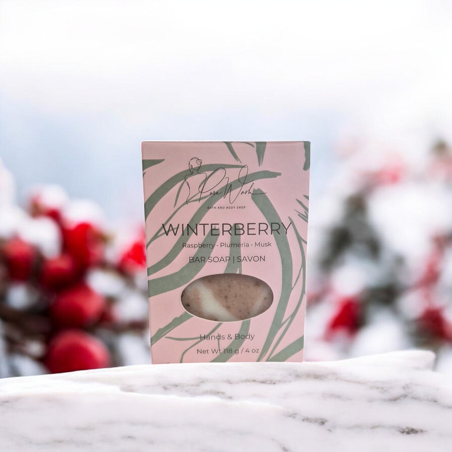 Winterberry Soap Bar - Pure Wash Canadian Made - Winnipeg