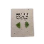 Beach Glass Stud Earrings - Pure Wash Canadian Made - Winnipeg