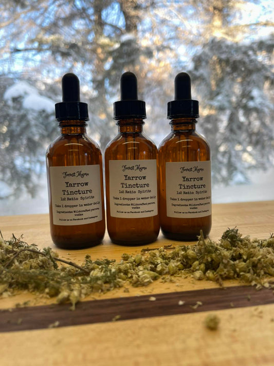 Yarrow Tincture 2 oz, made from wildcrafted yarrow by forestmama in Manitoba