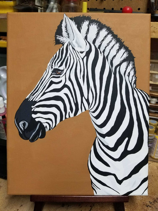 Zebra Head Painting: Captivating Realism | CG Pure Wash