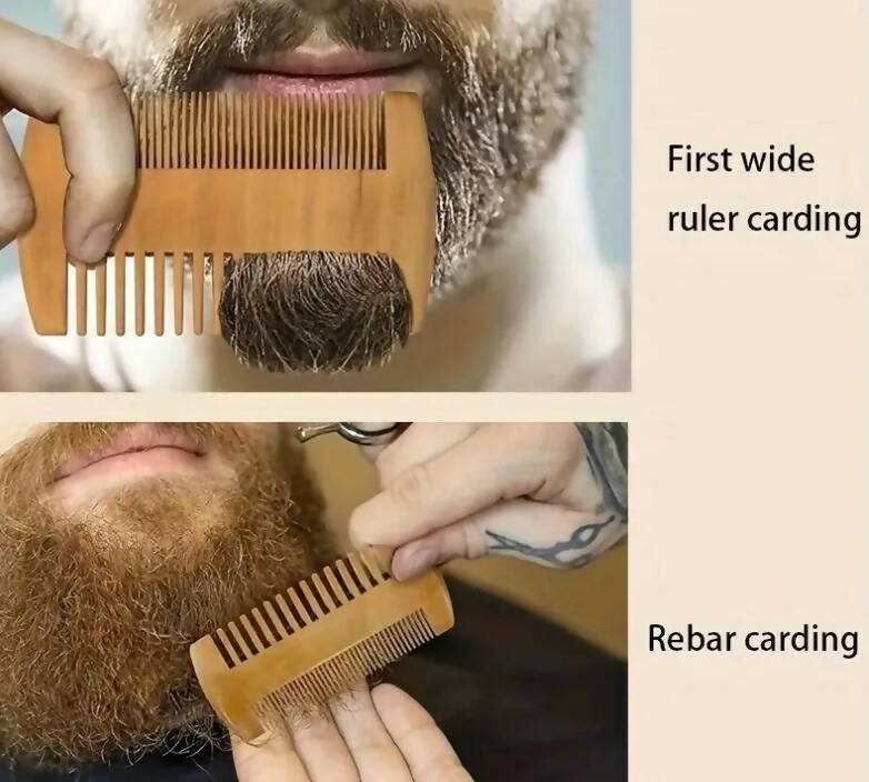 Deluxe Beard Grooming Kit with dual-sided comb for precise beard styling.