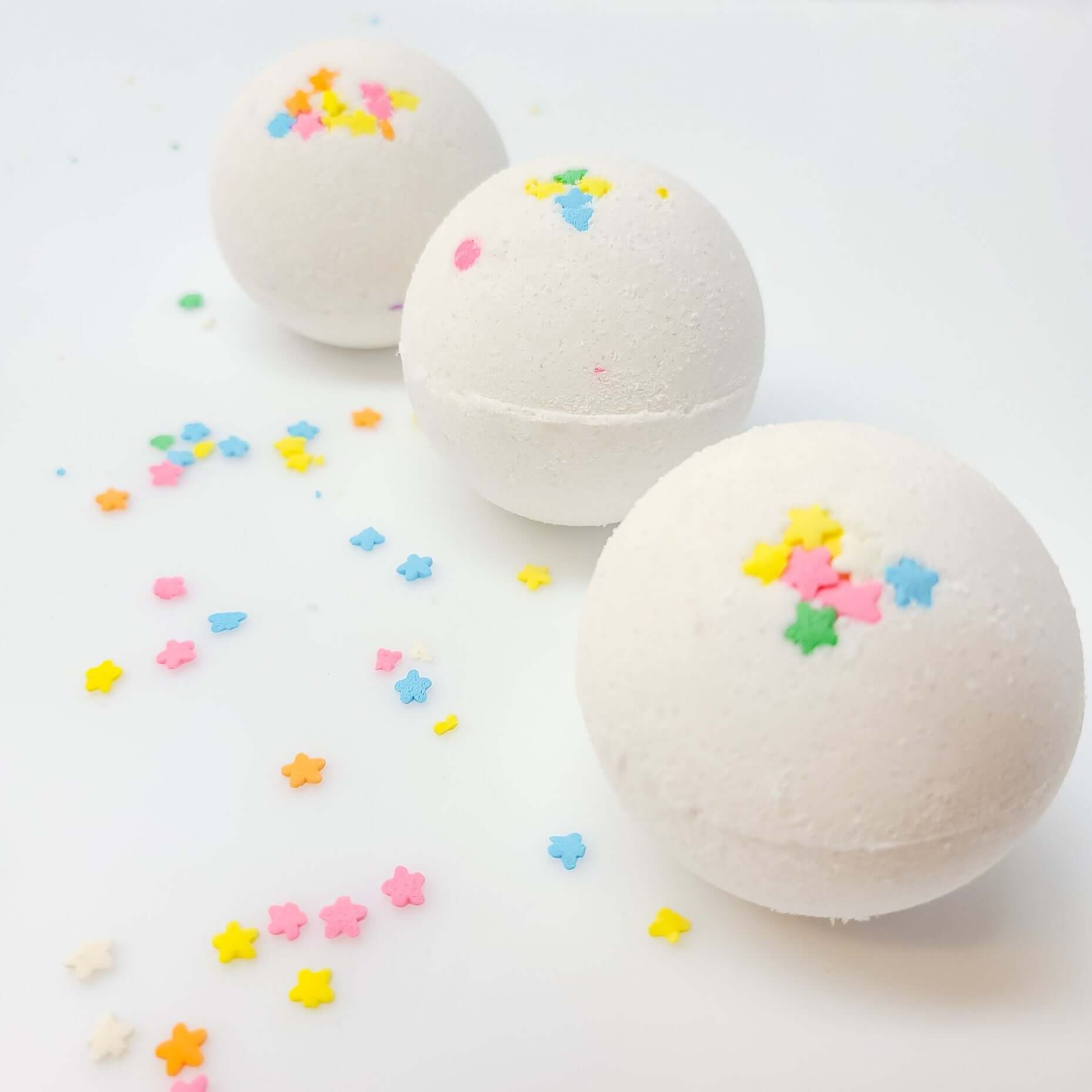 Birthday Cake Bath Bomb, perfect for an at-home spa day with soothing cocoa butter and avocado oil | CG Pure Wash