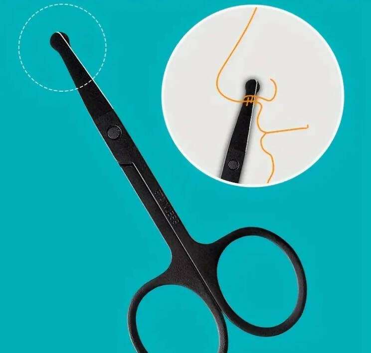 Deluxe Beard Grooming Kit precision beard scissors in black, designed for sharp and accurate trimming, enhancing your beard grooming routine.