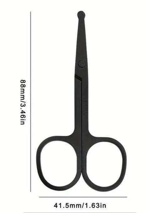 Precision beard scissors from the Deluxe Beard Grooming Kit with measurements displayed.