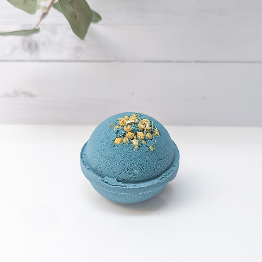 Soothing Blue Chamomile Bath Bomb, offering a serene way to end the day and elevate your bath routine | CG Pure Wash