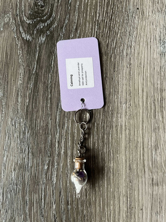 Calming Herbal KeychainHerbal KeychainAmethyst / Lavender Herbal keychain for calming.Calming Herbal KeychainCG Pure Wash