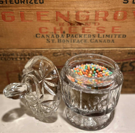 Vintage Avon Glass Product Jar - Repurposed Match Vessel | CG Pure Wash