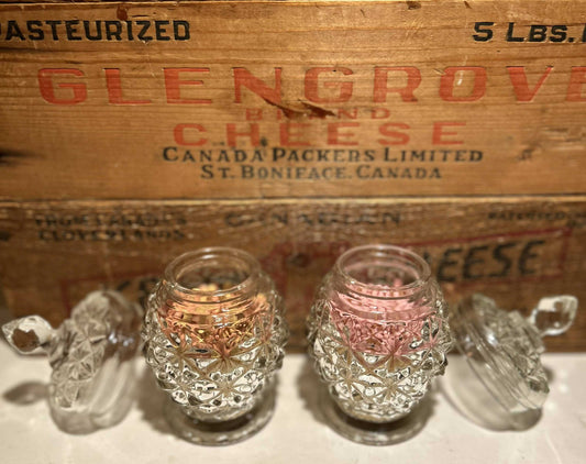 Small Vintage Avon Glass Jar